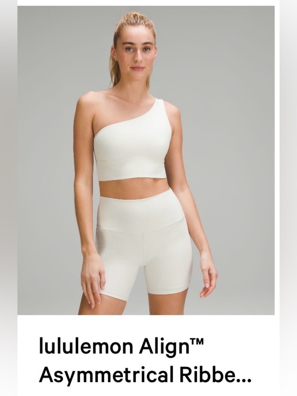 lululemon athletica Align™ Ribbed High-Rise Bike Shorts — White